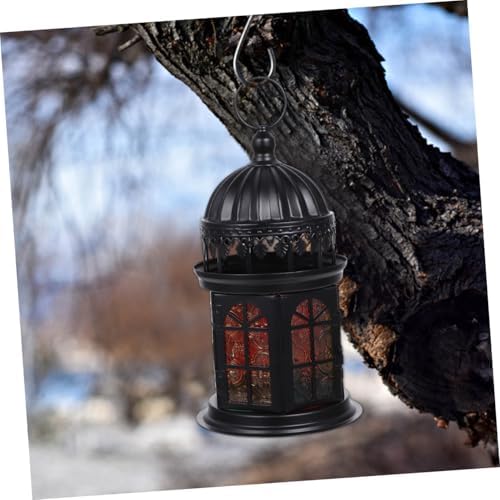 Moroccan Style Candle Lantern Black Tinplate Xmas Halloween Decor - Image 6