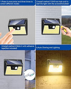 Peasur Solar Lights Outdoor Waterproof [8 Pack/140LED], Warm White Motion Sensor Light Ultra-Bright, 3 Modes Solar Fence Security Lighting for Wall Garden Yard Garage Patio - Image 6