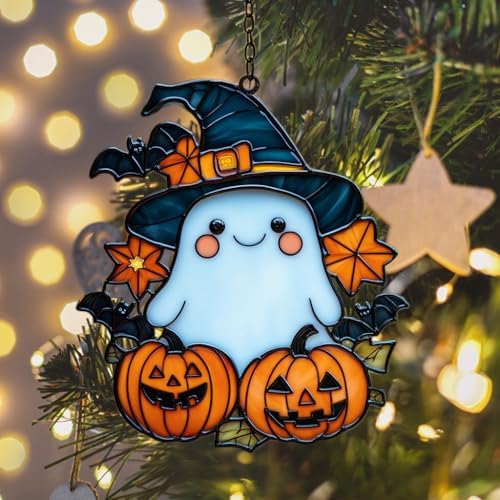 Cute Witch Ghost Acrylic Suncatcher - Image 6