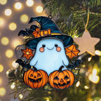 Cute Witch Ghost Acrylic Suncatcher - Image 6