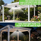 Solar Shed Light Outdoor Indoor Upgrade 1200LM 174LED 4 and 1 Heads Motion Sensor Pendant Light Daytime Work Light with 5 Lighting Modes Remote Control IP65 Waterproof for Barn Gazebo Shop 2 Pack - Image 6