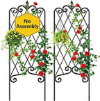Amagabeli Garden Trellis for Climbing Plants 47” x 16” Rustproof Black Iron Plant Trellis Potted Vines Vegetables Flowers Patio Metal Wire Lattices Grid Panels for Ivy Cucumbers Clematis 2 Pack GT03 by AMAGABELI+GARDEN+%26+HOME