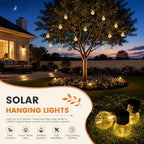 GIGALUMI Solar Lights Outdoor Hanging Lantern Garden Decor for Outside 12Pc - Image 2