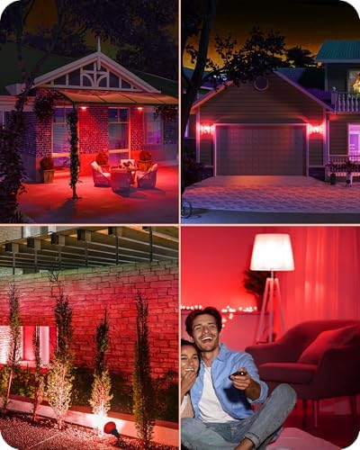 EDISHINE Dimmable Halloween Red PAR38 Flood LED Light Bulbs, 4 Pack - Image 6