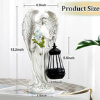 VChymm Solar Angel Outdoor Garden Decor Statues – 13.2 inches Solar Outdoor Sculptures for Outside Yard Art Patio Balcony Front Lawn Ornaments Gifts for Mom Grandma Women - Image 3