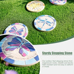 Kunovo Outdoor Stepping Garden Stones, Exquisite Path Decorative Stone with Sun Butterfly Flower Dragonfly Pattern, Backyard/Pathway Landscaping Decor (Size : Butterfly), 58741 - Image 3