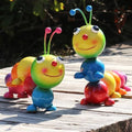 Cruis Cuka Metal Caterpillar Statue Yard Art Garden Decor for Outside Patio Lawn Ornaments Fence Decorations Family,Friends,Garden Lovers - Set of 2(Colorful NEW) by CruisCuka