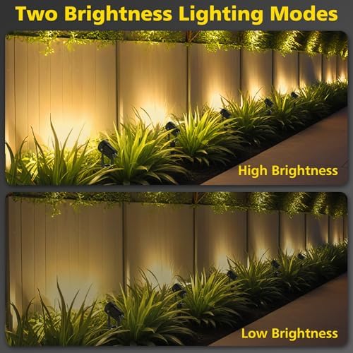 T-SUN Solar Spot Lights Outdoor, Dual Head Solar Spotlights, Warm White - Image 5