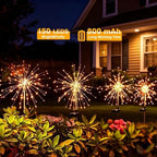 Solar Fireworks Lights Outdoor Garden 150 LEDs 6 Pack Warm White - Image 2