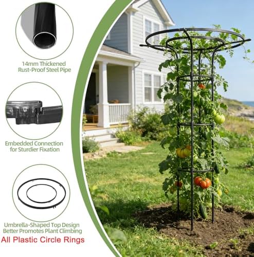 Garden Trellis for Climbing Plants Outdoor,84.6" Tall Umbrella Trellis - Image 2