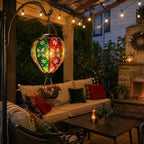 Snowflake Hot Air Balloon Solar Lantern, Christmas Hanging Garden Light - Image 4