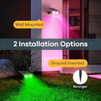Linkind Halloween Solar Lights Outdoor Spotlight Waterproof RGB 4 Pack - Image 6
