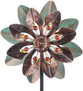 VEWOGARDEN Wind Spinners Outdoor with 2 Blades, Metal Kinetic Wind Spinner with Flower Design for Yard Garden Lawn Decorations by VEWOGARDEN