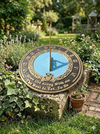 Brass Garden Sundial 10 Inch Engraved Grow Old with Me Outdoor Garden Home Decor Gift - Image 2