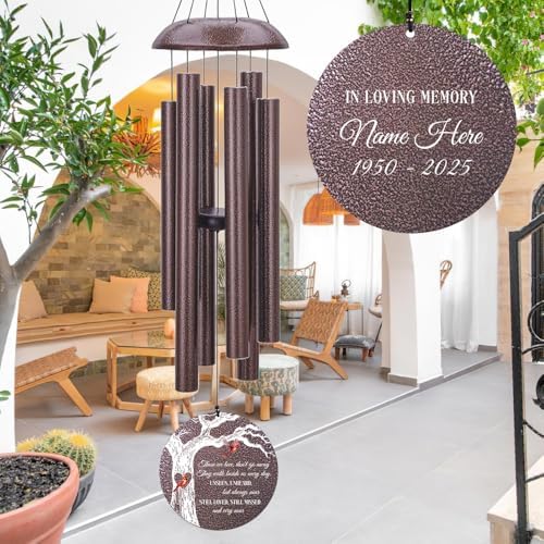 Personalized Sympathy Wind Chime, Cardinal's Wind Chimes, Wind Chimes for Loss of Loved One, Sympathy Gift Loss of Mom, Dad or Loved One - Image 5
