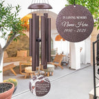 Personalized Sympathy Wind Chime, Cardinal's Wind Chimes, Wind Chimes for Loss of Loved One, Sympathy Gift Loss of Mom, Dad or Loved One - Image 5
