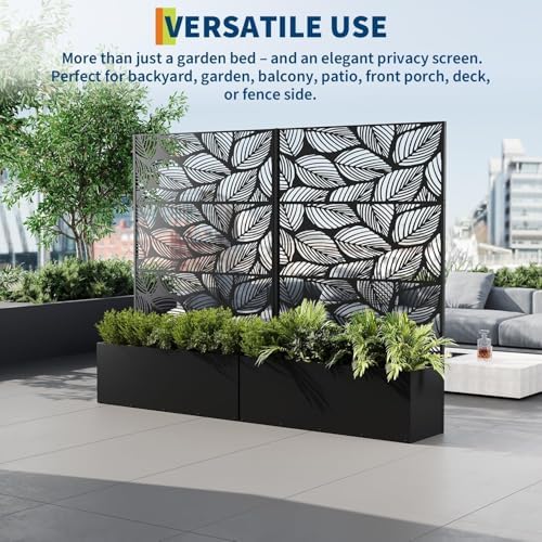 GarveeLife Metal Planter Box with Trellis 71"x47"x16", with Drainage Holes - Image 6