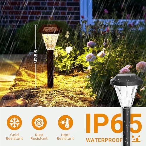 GIGALUMI 16 Pack Solar Lights Outdoor Waterproof, Solar Garden Lights - Image 2