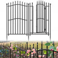 No Dig Garden Fence 40" H x 22.5'L with Gate Decorative Yard Dog Panels by Bilibompa