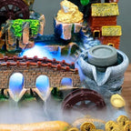 Tabletop Waterfall Tabletop Fountain Resin Rockery Flowing Water Fountain Alpine Flowing Water Lucky Decorative Ornaments Tabletop Water Fountain (A) - Image 4