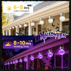 GIGALUMI Halloween Solar Lights Outdoor Solar Hanging Lanterns Outside 12PC - Image 6