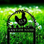 Custom Hen Garden Stake - Personalized Name Plaque Sign,Chicken Coop Sign，Custom Metal Yard Art for Outdoor Decor, Rustproof Lawn Ornament, Farmhouse Insert Sign for Garden & Patio - Image 4