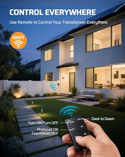 DEWENWILS 60W Low Voltage Transformer with Remote, Dusk to Dawn, Timer - Image 3