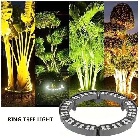 Outdoor IP65 Waterproof Tree Light, AC110V AC220V All-Weather Spotlight Warm White for Landscape Uplighting, Die Cast Aluminum LED Lamp for Garden and Yard(6 Lights) - Image 3