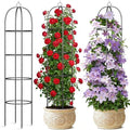 Metal Trellis for Climbing Plants Outdoor, 2026 Upgrade 100% Metal with Powder Coating, Rose, Flowers, Grape, Pea, Cucumber Tomato Cage - 6.3 FT Freestanding Plant Support by CLFUN