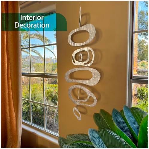 Trenton Gifts Hanging Wind Spinner - Wind Spinners Outdoor Hanging Kinetic Garden Decor - Whirligigs for Yard & Garden - Large Art Deco Design for Outside - Decorative Outdoor Mobiles - Image 3