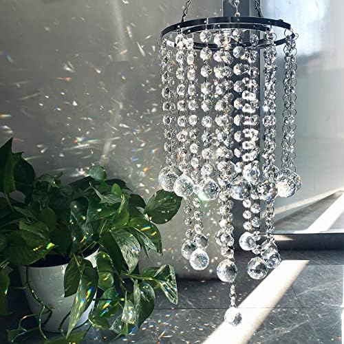 Chandelier Wind Chimes Shape Clear Crystal Prisms Balls Beads Hanging Suncatcher Pendant Garden Outdoor Home Decor Gifts - Image 6
