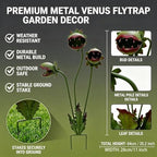 Carnivorous Plant Decorative Planter Garden Stake, 25 Inch Large Resin Venus Flytrap Sculpture, Weird Gothic Garden Decor for Outdoor Patio Lawn, Funny Succulent Planter for Indoor Home Decor (2) - Image 2