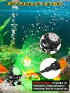 T-SUN Colored Pond Lights LED Underwater with Remote Control 4 Heads - Image 6
