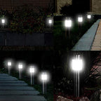 SUNWIND Solar Bollard Lights Outdoor - 6 Pack Stainless Steel Warm White LED Landscape Lights Waterproof Decorative Lighting for Backyard Lawn Patio - Image 7