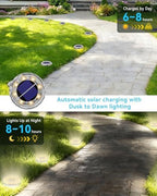 24 Pack Mini Solar Powered Ground Lights, Bright LED Solar Lights Outdoor Waterproof for Landscape Decoration, Pathway Lighting for Garden Walkway Driveway (Warm White) - Image 2