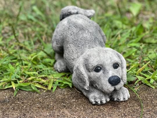 Cocker Spaniel Dog Figurine Outdoor Sculpture Pet Memorial Stone Concrete Garden Statue for pet Lovers Gift Backyard Decor - Image 5