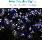 JJGoo Solar Garden Lights, New Upgraded 6 Pack Solar Swaying Starburst Light, Waterproof Fireworks Outdoor Lights, Yard Patio Pathway Decoration, Colorful - Image 5