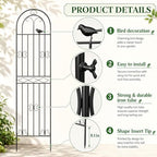 2 Pack 78.7" x 19.6" Iron Arch Decoration Garden Trellis, Metal Climbing Plant Trellis for Heavy Vines, Roses, Flowers, and Vegetables, Perfect for Gardens, Lawns. - Image 4