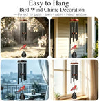 36'' Cardinal Memorial Wind Chimes, Sympathy Gift for Loss of Loved One - Image 7