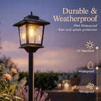 PASAMIC Solar Post Lights Outdoor, 2-Pack 63" Solar Lamp Posts Waterproof with 1 Replaceable Bulb, Warm White Dusk to Dawn Pole Lights for Garden, Patio, Pathway - Image 4