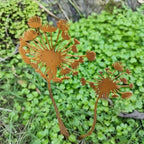 2pcs Rustic Metal Garden Decor Set - Vintage Floral & Bird Outdoor Art for Flower Pots, Beds, Lawn and Villa Decoration, Weather-Resistant Iron Stake for Patio & Yard - Image 5