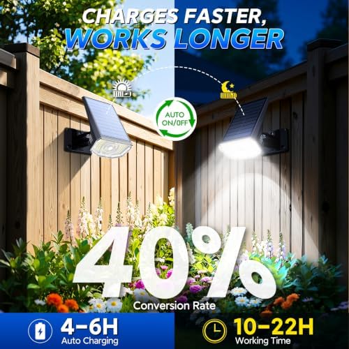 Solar Spot Lights Outdoor Waterproof IP65, 100 LED Solar Lights Outdoor - Image 5