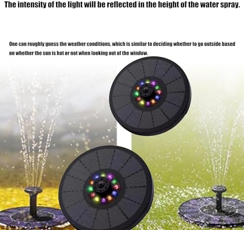 Floating Solars Bird Bath Water Fountains Light Garden Waterfalls Fountains Pond Panel Powered Water Pumps Garden Oxygenation Pumps for Pond - Image 7