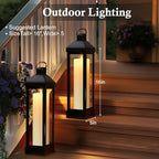 14"×4" Large Outdoor Flameless LED Candles, IP45 Waterproof, Ivory 2 Pack - Image 2