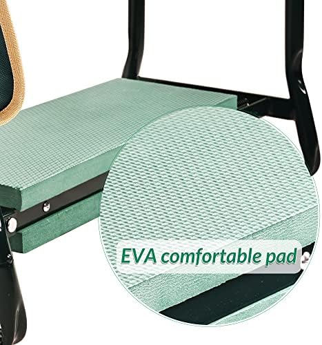 ELEVON Portable Garden Kneeler and Seat Heavy Duty Garden Bench with 2 Large Tool Pouches Prevent Knee & Back Pain Folding Sturdy Gardening Tools Gifts for Gardeners - Image 5
