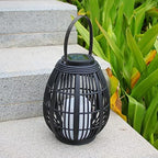 Rattan Solar LED Lantern – Waterproof Outdoor Decorative Lights for Garden, Patio, Ambient Lighting - Image 5