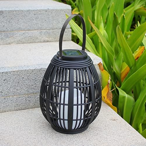 Rattan Solar LED Lantern – Waterproof Outdoor Decorative Lights for Garden, Patio, Ambient Lighting - Image 5