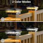 btfarm Solar Post Cap Lights, 2 Colors Modes, Fit 4x4 3.5x3.5 Wooden/Vinyl - Image 2