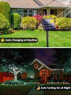 Solar Christmas Lights Outdoor 4 Pack 132FT 400 LED String Lights Red White - Image 4