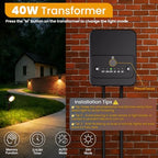 Low Voltage Landscape Lighting Kit, 6W 3000K Outdoor Spotlight 4 Pack - Image 3